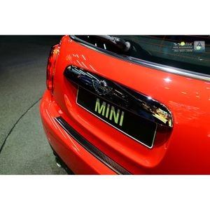 RVS Bumper beschermer passend voor 'Deluxe' Mini One/Cooper F56 3-deurs 3/2014- Zwart/Zwart Carb AV244013