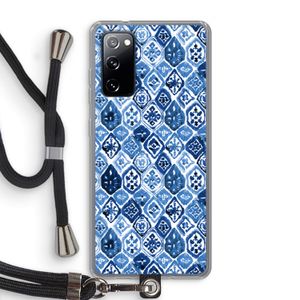 Blauw motief: Samsung Galaxy S20 FE / S20 FE 5G Transparant Hoesje met koord