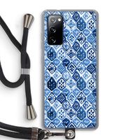 Blauw motief: Samsung Galaxy S20 FE / S20 FE 5G Transparant Hoesje met koord