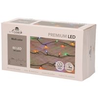 1x Kerstverlichting 80 gekleurde leds met dimmer en timer buiten - thumbnail