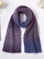 Retro Style Casual Gradient Woolen Scarf Autumn Winter Warm Sweater Matching - thumbnail