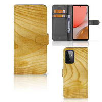 Samsung Galaxy A72 Book Style Case Licht Hout