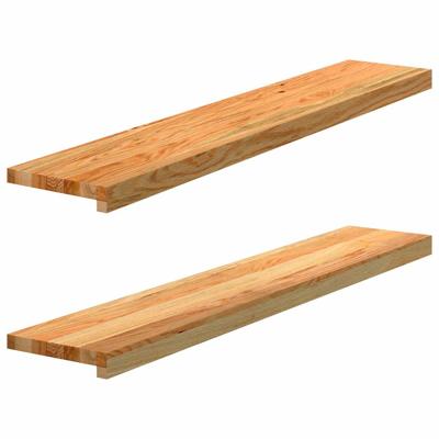 Vensterbanken 2 st 110x20x2 cm massief eikenhout lichtbruin