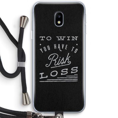 Risk loss: Samsung Galaxy J3 (2017) Transparant Hoesje met koord