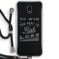 Risk loss: Samsung Galaxy J3 (2017) Transparant Hoesje met koord