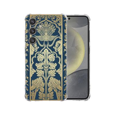 Samsung Galaxy S25 Hoesje - Beige Flowers TPU Antishock