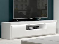 Tv-meubel SPYRO 2 deuren 1 lade wit/hoogglans wit - thumbnail