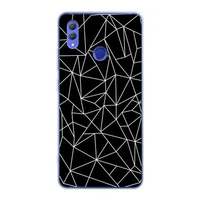 Geometrische lijnen wit: Honor Note 10 Transparant Hoesje