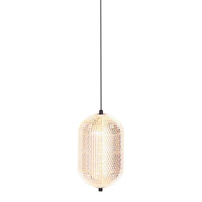 Steinhauer HanglampGeripu zwart met amber glas - 3840ZW