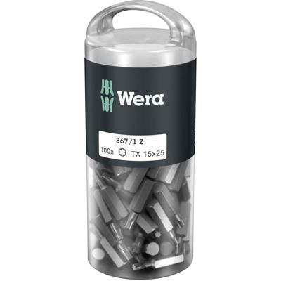 Wera 867/1 Z TORX® DIY 100 SiS 05072447001 Torx-bit T 15 Gereedschapsstaal Gelegeerd, Taai D 6.3 100 stuk(s)