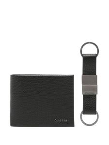 Calvin Klein lot de deux portefeuille en cuir à design pliant - Noir