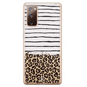 Samsung Galaxy S20 FE siliconen telefoonhoesje - Leopard lines