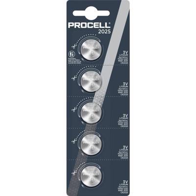 PROCELL Knoopcel CR2025 3.0 V 5 stuk(s) 165 Lithium