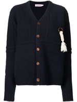 Charles Jeffrey Loverboy cardigan en maille torsadée - Bleu