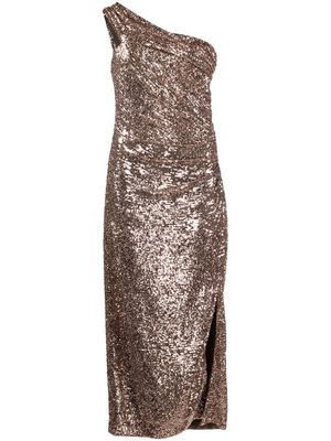 Simkhai robe longue ornée de sequins à design asymétrique à une épaule Simkhai robe longue ornée de sequins à design asymétrique à une épaule