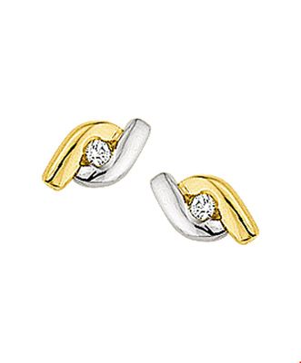 TFT Oorknoppen Zirkonia Geelgoud 7.5 mm x 4 mm