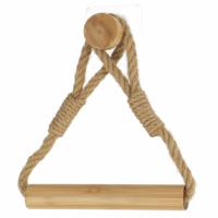 Toiletrolhouder Nautic - hout/touw - naturel - wand/muur - zelfklevend- bamboe - zonder boren Toiletrolhouder Nautic - hout/touw - naturel - wand/muur - zelfklevend- bamboe - zonder boren
