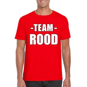 Team rood shirt heren voor sportdag 2XL  -