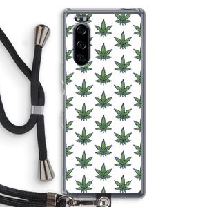 Weed: Sony Xperia 5 Transparant Hoesje met koord