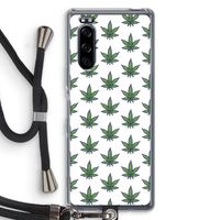 Weed: Sony Xperia 5 Transparant Hoesje met koord
