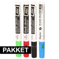 Gekleurde raam markers 4 stuks   -