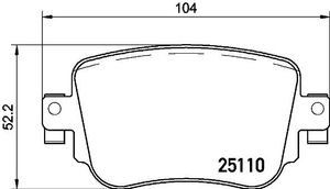 Remblokkenset, schijfrem BREMBO, u.a. fÃ¼r Seat, Skoda, Audi, VW