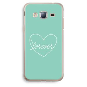 Forever heart pastel: Samsung Galaxy J3 (2016) Transparant Hoesje