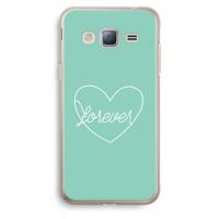 Forever heart pastel: Samsung Galaxy J3 (2016) Transparant Hoesje