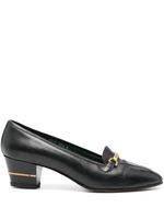 Gucci Pre-Owned escarpins en cuir à détail de chaîne (années 1980) - Noir - thumbnail