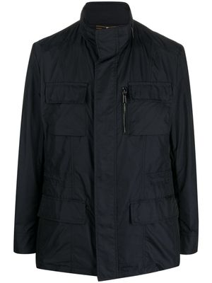 Moorer veste militaire à capuche détachable - Bleu