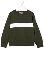 Moncler Enfant sweat à rayures - Vert