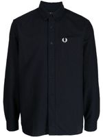 Fred Perry chemise à broderies - Bleu