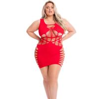 Jurk Pink Lipstick Rood (Queen size)