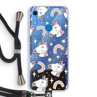 Rainbow Unicorn: Huawei Y6s Transparant Hoesje met koord