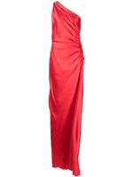 Michelle Mason robe longue Asym en soie - Rouge