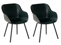 Set van 2 tuinstoelen SELLO donkergroen - thumbnail