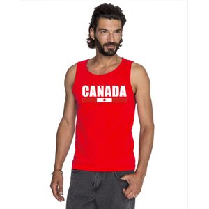 Rood Canada supporter singlet shirt/ tanktop heren