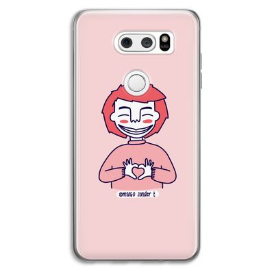 Hartje: LG V30 Transparant Hoesje