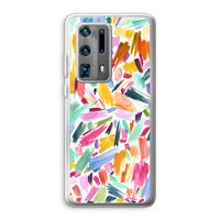 Watercolor Brushstrokes: Huawei P40 Pro Plus Transparant Hoesje