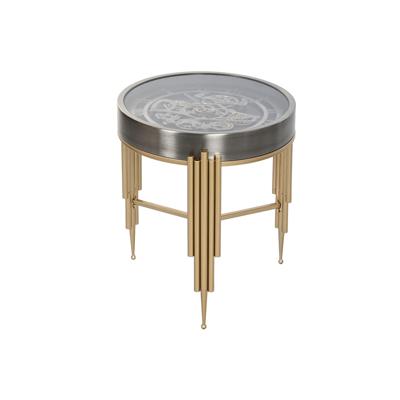 Bijzettafel Home ESPRIT Gouden Zilverkleurig 50 x 50 x 54 cm