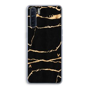 Gouden marmer: Oppo A91 Transparant Hoesje