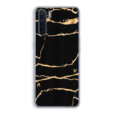 Gouden marmer: Oppo A91 Transparant Hoesje