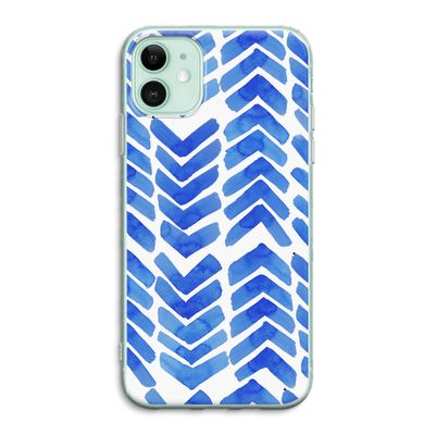 Blauwe pijlen: iPhone 11 Transparant Hoesje