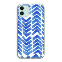 Blauwe pijlen: iPhone 11 Transparant Hoesje