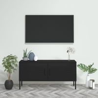 Tv-meubel 105x35x50 cm staal zwart