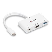 LINDY USB-C Adapter [1x USB-C stekker - 1x HDMI-bus, USB 3.2 Gen 1 bus A (USB 3.0)] 43340 - thumbnail