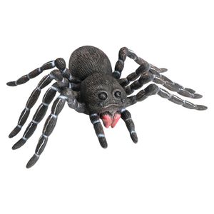 Nep spin XXL - 46 x 30 cm - zwart - mega tarantula - Horror/griezel thema decoratie beestjes