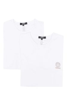 Versace lot de trois t-shirts en coton à logo imprimé - Blanc