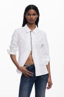 Getailleerd overhemd met borduursels - WHITE - XS