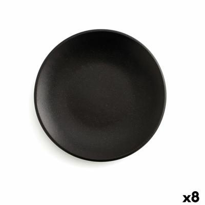 Dinerbord Anaflor Barro Anaflor Zwart Aardewerk Vlees (8 Stuks)